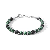 Bracciale Comete Uomo District in Acciaio chirurgico (316L) Malachite UBR 1144 - UBR 1144